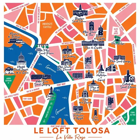 Loft Tolosa - Clim & Parking Prive Toulouse Nord Rouffire